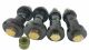Front Spring  Eye Bushing Kit for '67-87 ('91) GM Trucks, Stock Springs, Both Ends of Both Springs, Non-Greasable