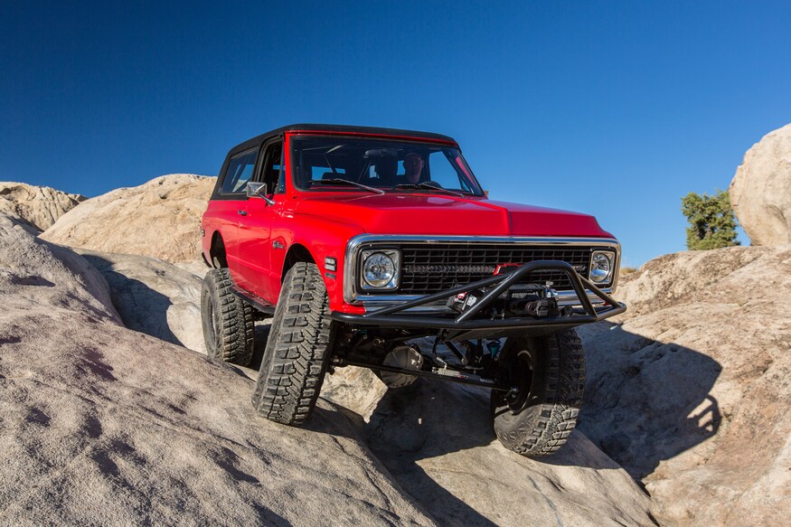 FOURWHEELERS article on a 72 K5 with coilovers and magnum 205!